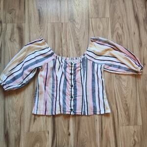 Cotton/Flax Cropped Top Live 4 Truth